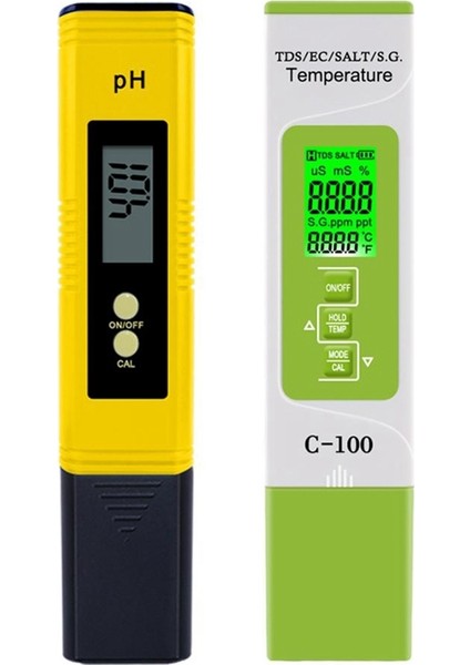 Ph/tds/ec/salt/sg/sıcaklık Ölçer Havuzlar, Içme Suyu, Akvaryumlar Için Dijital Su Kalitesi Monitör Test Cihazı (Yurt Dışından)