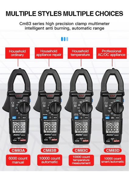 Mestek CM83A Dijital Pens Metre Ac Gerilim 0-600 V True Rms Yüksek Hassasiyetli Kapasite Ncv Kelepçe Multimetre (Yurt Dışından) fiyatları