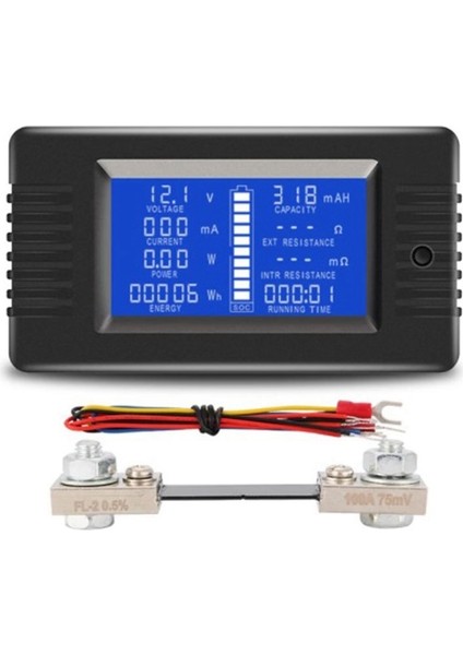 PZEM015 Dc 200V 100A Voltmetre Ampermetre Araba Test Cihazı Kapasite Direnç Elektrik Gerilim Ölçer Monitör 12V-96V (Yurt Dışından)