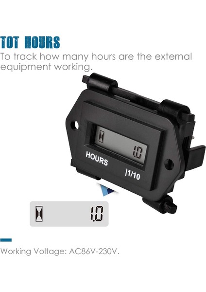 Çim Biçme Makinesi Jeneratör Motosiklet Çiftlik Traktörü Deniz Kompresörü Dıştan Takmalı Motorlu Testere ve Diğer Ac/dc Için Dijital Saat Ölçer (Yurt Dışından) modelleri