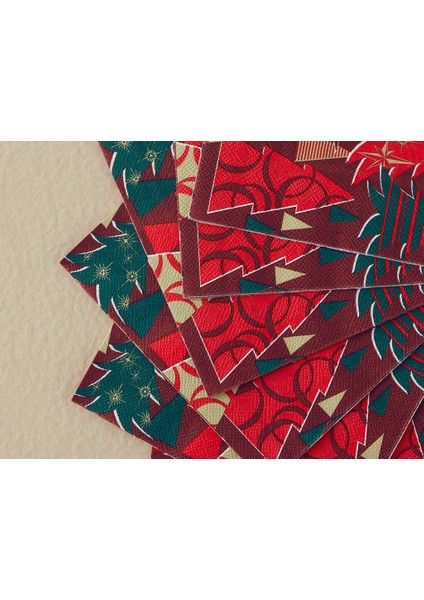 Yılbaşı Trees Red Kağıt 20'li Kağıt Peçete 33X33 cm Kırmızı fiyatları