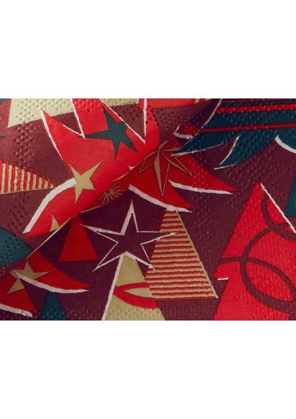 Yılbaşı Trees Red Kağıt 20'li Kağıt Peçete 33X33 cm Kırmızı modelleri