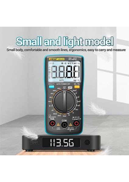 Jaerbee Aneng AN113C Dijital Multimetre 4000 Sayım True Rms LCD Ekran Ac ve Dc Test Cihazı Gerilim Voltmetre Ampermetre Voltmetre (Yurt Dışından) modelleri