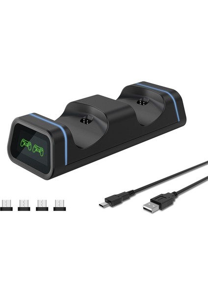 Ps4/ince/pro Kablosuz Denetleyici Şarj Cihazı Kolu Şarj Tabanı Braketi Ps4 Için Şarj Regülatörü, Siyah (Yurt Dışından)