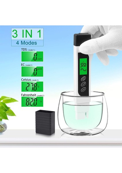 3 Adet Tds Ölçüm Aracı Tds Ec Test Cihazı + Ph Metre Su Asit Test Cihazı Kalite Testi (Yurt Dışından) indirimleri