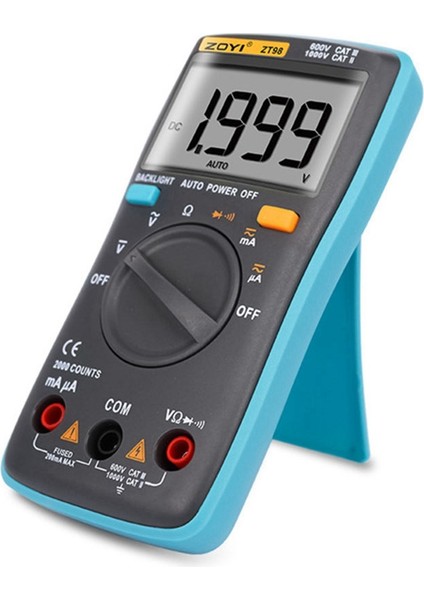 Zoyı ZT98 Dijital Multimetre 2000 Sayım Otomatik Rang Ac/dc Ampermetre Gerilim Ölçer Voltmetre Ohm Mini Cep Ölçer (Yurt Dışından)