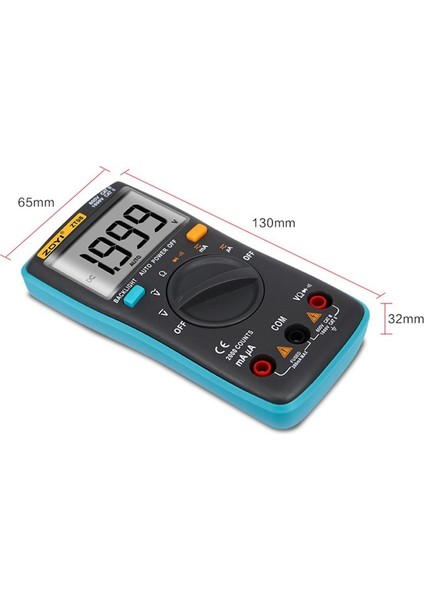 Zoyı ZT98 Dijital Multimetre 2000 Sayım Otomatik Rang Ac/dc Ampermetre Gerilim Ölçer Voltmetre Ohm Mini Cep Ölçer (Yurt Dışından) modelleri