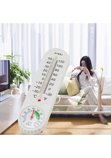 Dış Mekan/iç Mekan Termometresi ve Higrometre Ilıman Sıcaklık/fahrenheit Derecesi, Bodrum Bahçesine Uygun (Yurt Dışından)