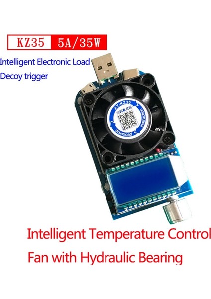 KZ35 Sabit Akım Elektronik Yük USB Ag Hızlı Şarj Test Cihazı Tuzak Deşarj Kapasitesi Testini Tetikler (Yurt Dışından)