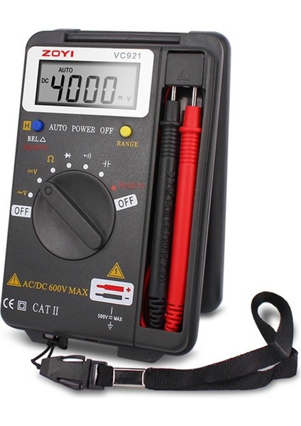 Zoyı VC921 Multimetre Cep Test Cihazı Taşınabilir Dijital Autorang 4000 Sayım Ac Dc Voltmetre Ohm Kapasite Ölçer Mini (Yurt Dışından) modelleri