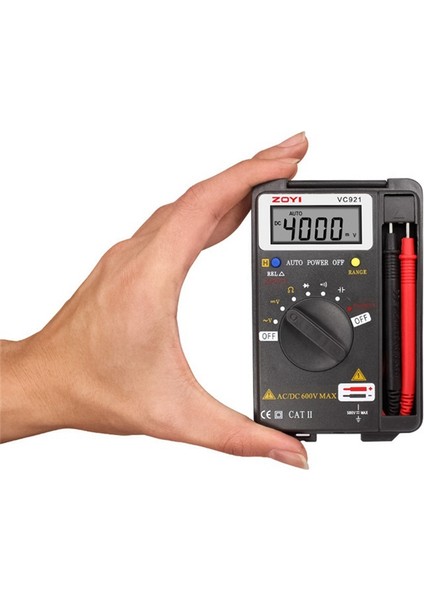 Zoyı VC921 Multimetre Cep Test Cihazı Taşınabilir Dijital Autorang 4000 Sayım Ac Dc Voltmetre Ohm Kapasite Ölçer Mini (Yurt Dışından) indirimleri