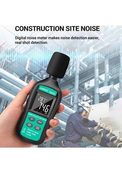 Aneng GN101 Dijital Gürültü Ölçer Ölçümü 35-135 Db Akıllı Ses Seviyesi Ölçer Desibel Monitör Logger Teşhis Aracı (Yurt Dışından)