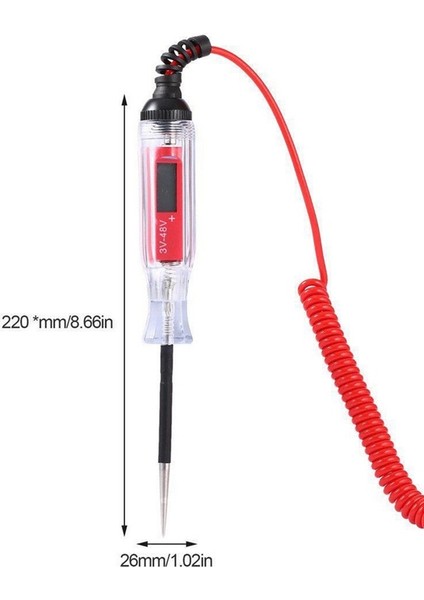 Adet Araba Gerilim Test Kalemi Bahar Dc 3-48V Şeffaf Araba Kamyon Motosiklet Lambası Elektrikçi Test Kalemi (Yurt Dışından) indirimleri