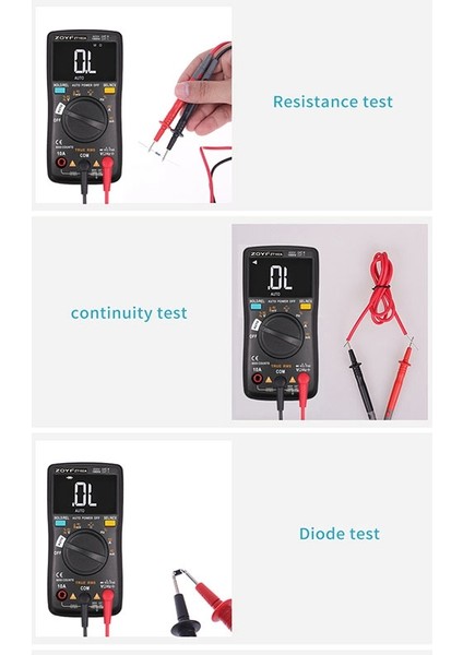 Zoyı ZT102A Dijital Multimetre 6000 Sayım Otomatik 113D Arka Işık Ac/dc Voltmetre Transistör Test Cihazı Frekans Diyot Sıcaklığı (Yurt Dışından) fiyatları