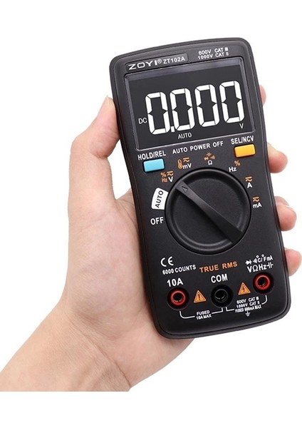 Zoyı ZT102A Dijital Multimetre 6000 Sayım Otomatik 113D Arka Işık Ac/dc Voltmetre Transistör Test Cihazı Frekans Diyot Sıcaklığı (Yurt Dışından) fırsatları