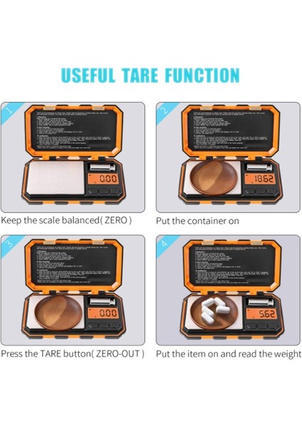 Dijital Ölçek, Yüksek Hassasiyetli 100G x 0.01G Takı Gram Cep Ölçeği, Gıda, Takı, Kahve Için LCD Ekranlı Mini Ölçek (Yurt Dışından)