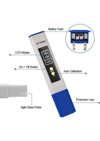 Lkpcıgcxm Dijital Ph Ölçer 0.01 Ph Yüksek Doğruluk Su Kalitesi Test Cihazı, Ev Içme Için 0-14 Ph Ölçüm Aralığı (Yurt Dışından) indirimleri