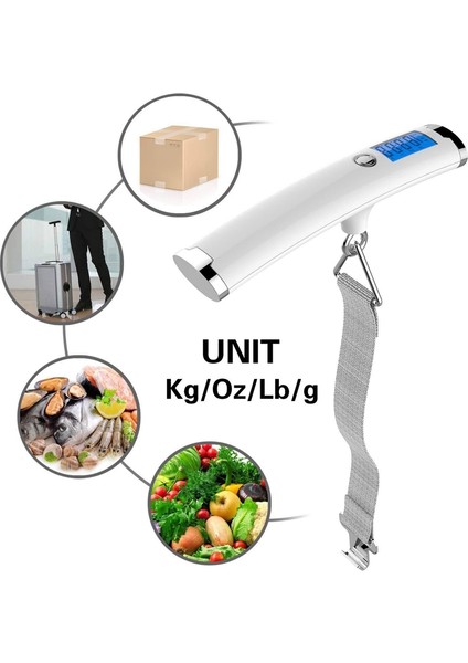 Lkpcıgcxm LED Ekran Denge Ölçeği Mini Dijital El Düzenlenen 50KG 10G Balık Oltası Asmak Ölçeği Elektronik Tartı Bagaj Ölçeği (Yurt Dışından) fiyatları