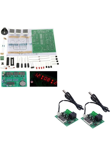 Takım AT89C2051 6 Dijital LED Ekran Elektronik Saat Dıy Kiti ve 2 Adet Xh W1209 Dc 12 V Isı Soğuk Sıcaklık Kontrol Anahtarı (Yurt Dışından) fiyatları