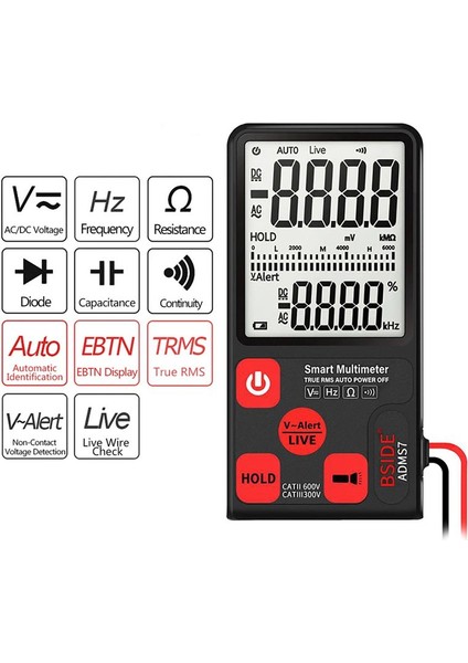 Bsıde ADMS7CL Büyük Ekran Multimetre Otomatik Ultra-Ince Multimetre (Yurt Dışından) fiyatları
