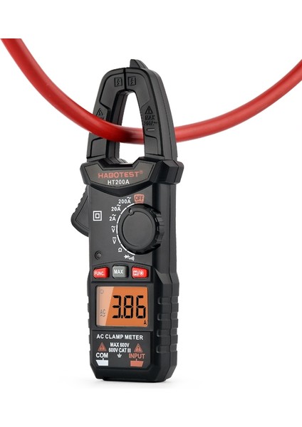 Habotest HT200A Taşınabilir Dijital Pens Metre 200A 600 V Multimetre Elektrikçi Araçları Beners Ac Gerilim Ohm Direnci (Yurt Dışından) fırsatları