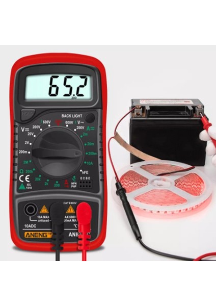 Aneng AN8205C Dijital Multimetre Ac/dc Ampermetre Volt Ohm Test Cihazı Termokupl LCD Arka Işık ile Taşınabilir Multimetre (Yurt Dışından) fiyatları