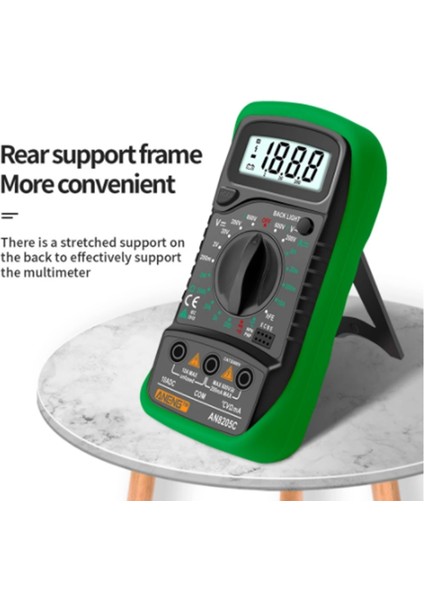Aneng AN8205C Dijital Multimetre Ac/dc Ampermetre Volt Ohm Test Cihazı Termokupl LCD Arka Işık ile Taşınabilir Multimetre (Yurt Dışından) indirimleri
