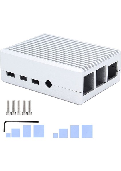 Raspberry Pi 4 Kılıfı Için, Raspberry Pi 4 Model B Için Pi 4 Ağır Hizmet Tipi Alüminyum Alaşımlı Pasif Soğutma Kılıfı Sadece Gümüş (Yurt Dışından)