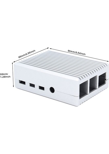 Raspberry Pi 4 Kılıfı Için, Raspberry Pi 4 Model B Için Pi 4 Ağır Hizmet Tipi Alüminyum Alaşımlı Pasif Soğutma Kılıfı Sadece Gümüş (Yurt Dışından)