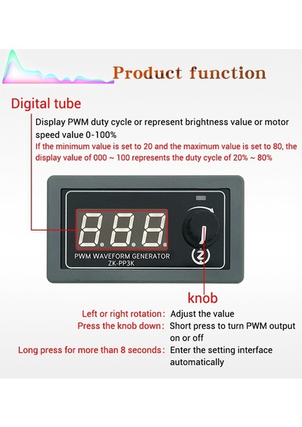 ZK-PP3K Çift Modlu LCD Pwm Sinyal Jeneratörü 1Hz-99KHz Pwm Darbe Frekansı Görev Döngüsü Ayarlanabilir Kare Dalga Jeneratörü (Yurt Dışından)