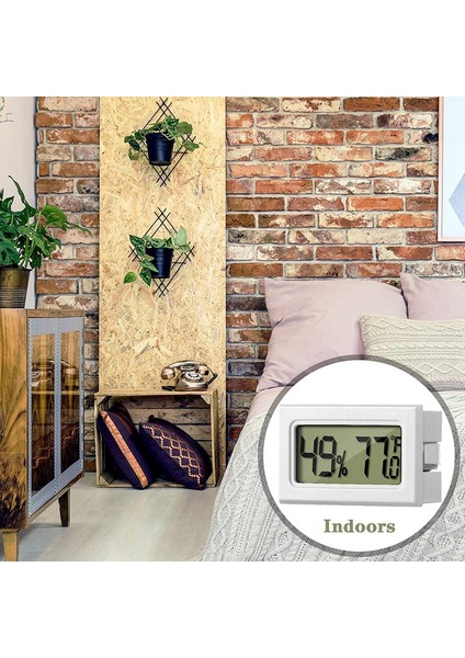 Adet Mini Nem Termometresi Dijital Fahrenheit LCD Ekran Termometre Higrometre, Sürüngen Sera ve Ofis Için (Yurt Dışından)