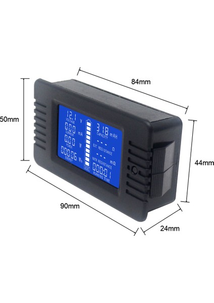 Dc 0-200 V 10A Dijital Voltmetre Ampermetre Araba Akü Test Cihazı Kapasite Direnç Gerilim Güç Enerji Ölçer Monitör (Yurt Dışından) modelleri