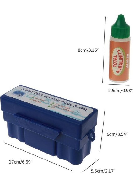 Klor Ph Brom Alkalinit Asit Talebi 964E Için 5 Yollu Test Kiti Havuz Yüzme Havuzu (Yurt Dışından) modelleri
