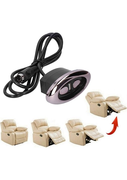Elektrikli Recliner Kare Zeytin Şekli, USB 5V 2A Bağlantı Noktası ile Elektrikli Recliners ve Lift Sandalyeler Için 2 Düğme El Uzaktan Kumandası (Yurt Dışından)