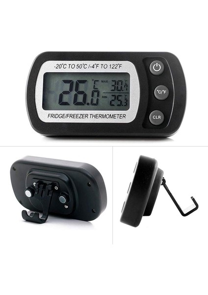 Dijital Buzdolabı Termometresi, Geniş LCD Ekranlı Dondurucu / Buzdolabı Termometresi, Mutfak, Ev, Restoranlar Için Maksimum / Min Kayıt Fonksiyonlu Termometre (Yurt Dışından) modelleri