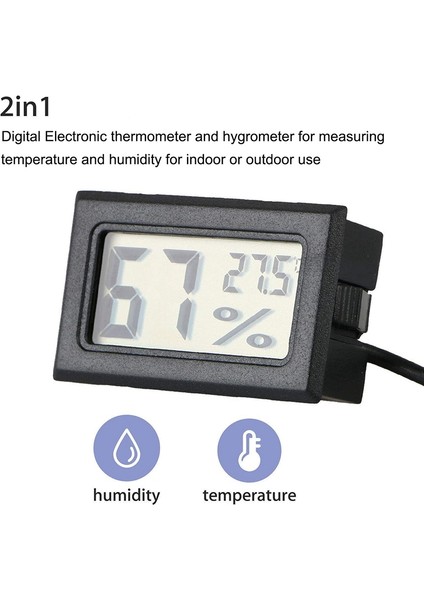 Adet Dijital Termometre Higrometre, Higrometre Termometre Mini Prob Termometreler Sıcaklık Nem Ölçer Ölçer (Yurt Dışından)