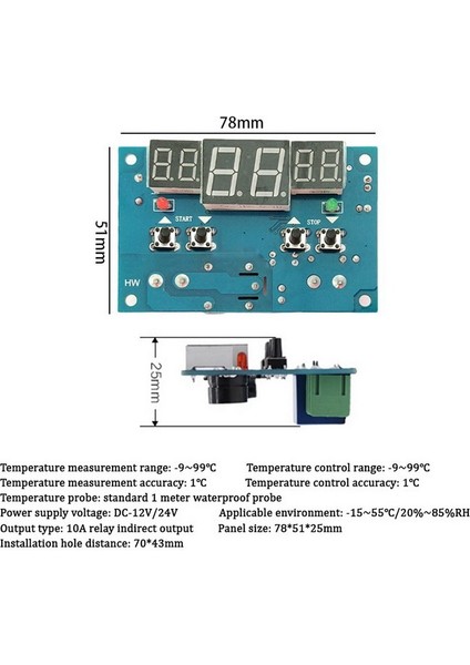 XH-W1401 Akıllı Dijital Termostat Sıcaklık Kontrol Anahtarı Sensör Modülü, Ntc Sensörlü (Yurt Dışından) modelleri