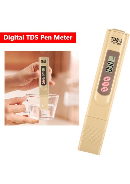 Yeni 1 Adet Yüksek Kaliteli Taşınabilir Kalem Dijital Tds Metre Filtresi Ölçüm Suyu Yüksek Kaliteli Saflık Test Cihazı Renk Rastgele (Yurt Dışından)