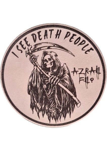 Azrail Filo I See Death People Deri Peç -Arma - Leather Patch