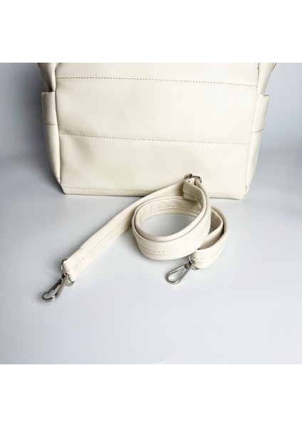 Mpula - Krem Deri Kadın El ve Omuz Çantası modelleri