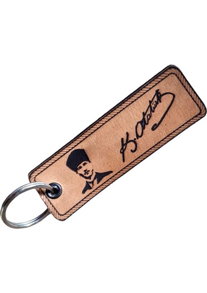 Atatürk Deri Anahtarlık