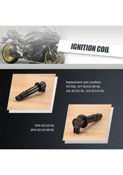 Ateşleme Bobini 5VY-82310-00-00 F6T558 Yamaha Yzf-R6 YZF-R6S Yzf-R1 Fz1 Vmax 1700 Fzs1 Motosiklet Aksesuarları 4 Paket (Yurt Dışından)
