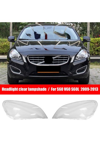 Volvo Için S60 V60 S60L 2009-2013 Araba Sol Ön Far Kapağı Şeffaf Abajur Kabuk Cam Lens Far Kapağı (Yurt Dışından)