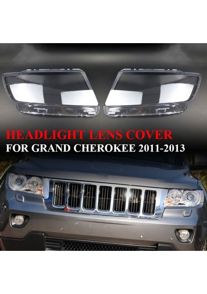 Araba Far Camı Kapağı Şeffaf Kafa Işık Lambası Kabuk Jeep Grand Cherokee 2011 2012 2013 Için Sağ (Yurt Dışından)