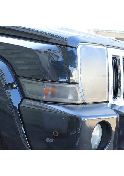 Jeep Grand Commander 2006-2010 Için Farlar Tonu Filmi Yerleşimi Koruyucu Film Pvc Etiket, Duman Siyah (Yurt Dışından) fırsatları
