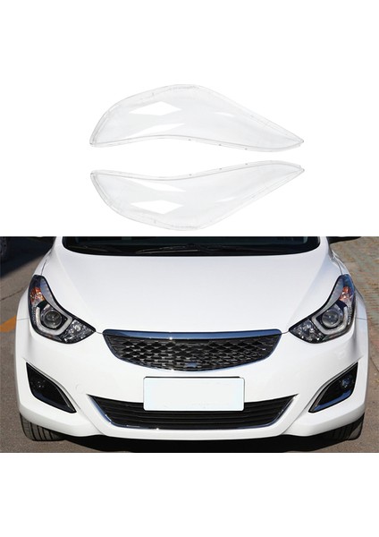 Araba Ön Sol Far Lens Araba Yedek Oto Kabuk Kapak Hyundai Elantra 2012-2016 Için (Yurt Dışından)