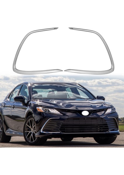 Toyota Camry 2021 Için Krom Ön Sis Lambası Lamba Kapağı Trim Tampon Kalıplama Garnitür Kaş Göz Kapağı (Yurt Dışından)