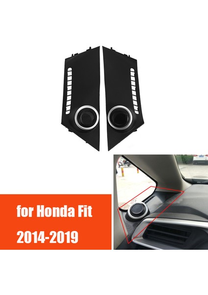 Ön Kapı Tweeter Hoparlör Kapağı Tiz Ses Hoparlör Kapağı Boynuz Kabuk Dekorasyon Honda Fit 2014-2019 Için (Yurt Dışından)