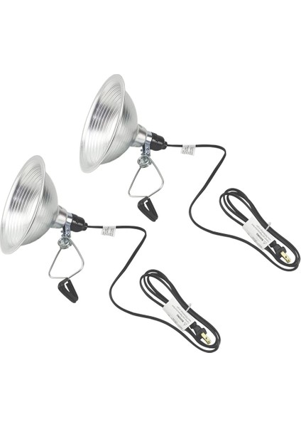 Ayrılabilir 8.5 Inç Alüminyum Reflektör ile Kelepçe Lamba Işığı 150 Watt 2pk Sürüngen Pet Abajur Isı Lambası Abd Plug (Yurt Dışından)