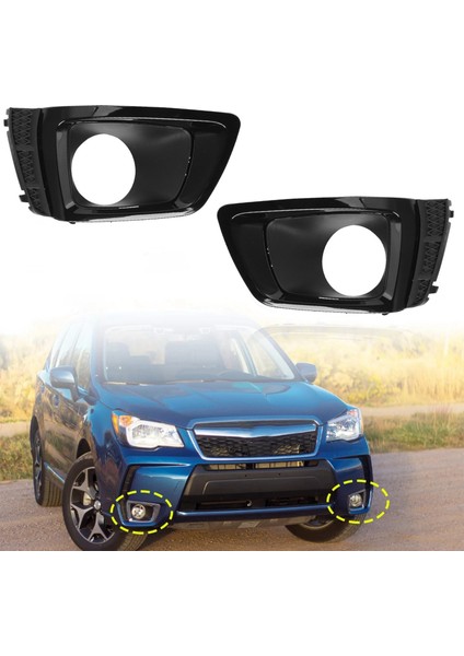 Araba Sis Lambası Kapağı Izgara Çerçeve Çerçeve Trim Lamba Kapağı Subaru Forester Xt 2014-2016 Için LED Far Sis Lambası (Yurt Dışından)